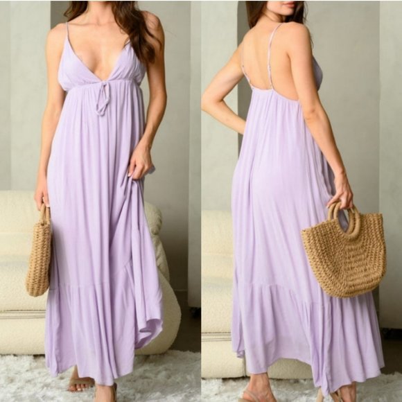 74423 Plunging Maxi Dress - Picture 2 of 3